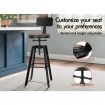 ALFORDSON 1x Bar Stool Retro Kitchen Vintage Chair Industrial Backrest Ezra