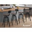 ALFORDSON 1x Bar Stool Retro Kitchen Vintage Chair Industrial Backrest Ezra