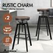 ALFORDSON 2x Bar Stool Retro Kitchen Vintage Chair Industrial Rustic Ezra