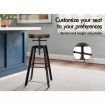 ALFORDSON 2x Bar Stool Retro Kitchen Vintage Chair Industrial Rustic Ezra