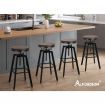ALFORDSON 2x Bar Stool Retro Kitchen Vintage Chair Industrial Rustic Ezra