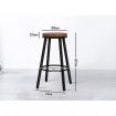 ALFORDSON 2x Bar Stools Retro Kitchen Vintage Chair Industrial Rocio Black