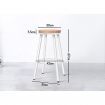 ALFORDSON 2x Bar Stools Retro Kitchen Vintage Chair Industrial Rocio White