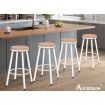 ALFORDSON 4x Bar Stools Retro Kitchen Vintage Chair Industrial Rocio White