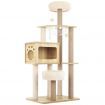 BEASTIE Cat Tree Tower Scratching Post Scratcher Wood Condo House Bed 144cm