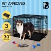 BEASTIE Dog Cage Pet Crate Kennel Cat Foldable Metal Playpen 30" Large