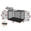 BEASTIE Dog Cage Pet Crate Kennel Cat Foldable Metal Playpen 30" Large