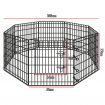 BEASTIE Dog Playpen Pet Metal Fence 8 Panel Enclosure Puppy Exercise Pen 30"
