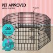 BEASTIE Dog Playpen Pet Fence 8 Panel Enclosure Metal Puppy Exercise Pen 36&quot;
