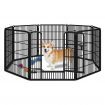 BEASTIE Dog Playpen Pet Enclosure 8 Panel Metal Puppy Fence Exercise 24"