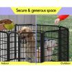 BEASTIE Dog Playpen Pet Enclosure 8 Panel Metal Puppy Fence Exercise 24"
