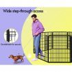 BEASTIE Dog Playpen Pet Fence Metal Panel Enclosure Puppy Exercise Pen 40" Large