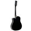 Karrera 12-String Acoustic Guitar with EQ - Black