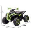 Kahuna GTS99 Kids Electric Ride On Quad Bike ATV 50W - Green
