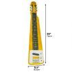 Karrera 29in 6-String Lap Steel Hawaiian Guitar - Metallic Gold