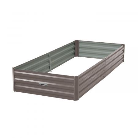 Wallaroo 210 x 90 x 30cm Galvanized Steel Garden Bed - Grey