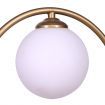 Sarantino Gold Metal Table Lamp with White Glass Shade