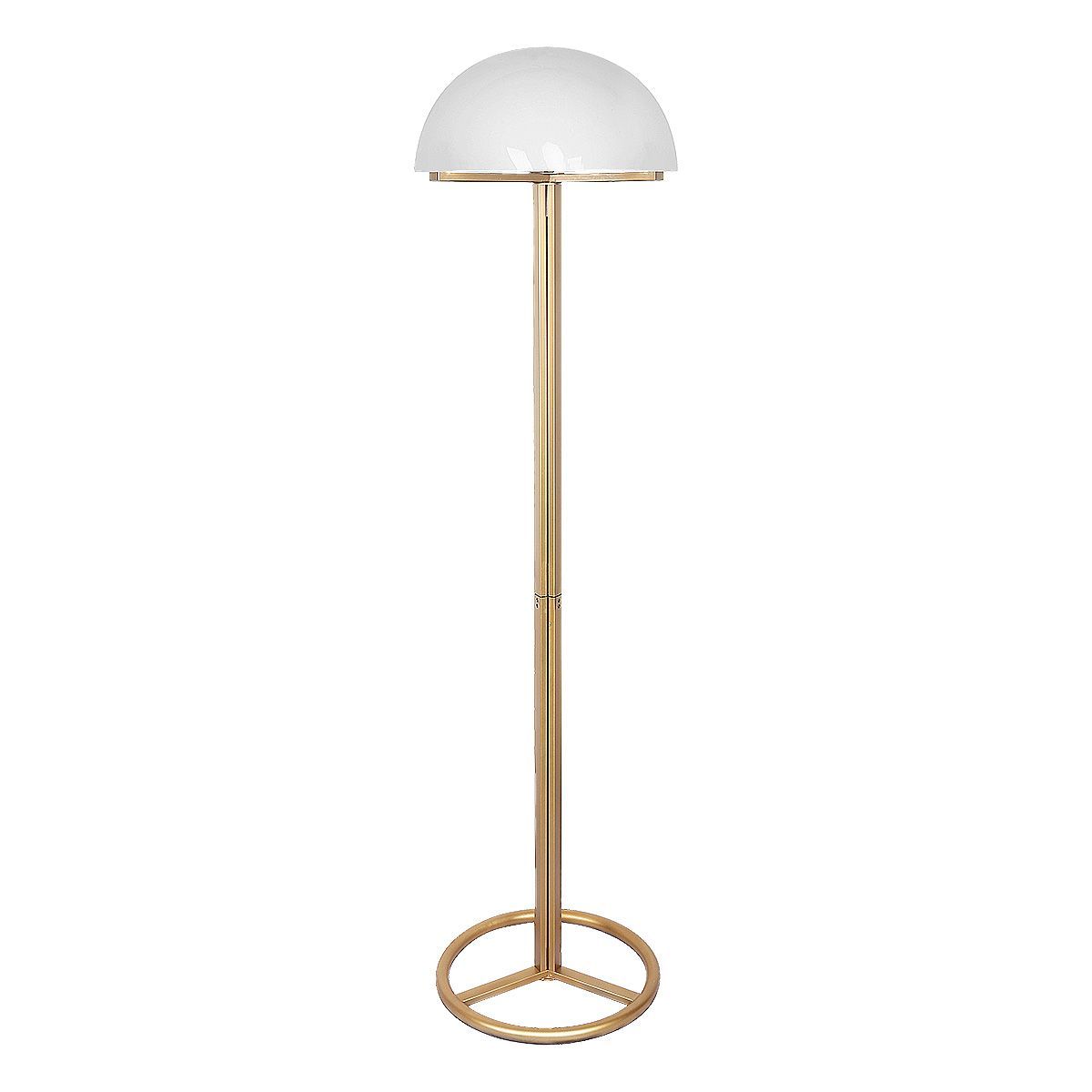 Sarantino Metal Floor Lamp in White Acrylic Shade