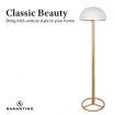 Sarantino Metal Floor Lamp in White Acrylic Shade