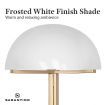 Sarantino Metal Floor Lamp in White Acrylic Shade