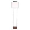 Sarantino Wood Floor Lamp in Cherry Base & Black Finish Body