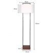 Sarantino Wood Floor Lamp in Cherry Base & Black Finish Body