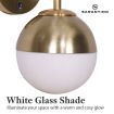 Sarantino Glass Wall Lamp in White Glass Shade