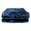 Laura Hill Faux Mink Blanket 800GSM Heavy Double-Sided - Navy Blue