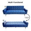 Sarantino Ava Tufted Velvet Sofa Bed  - Blue