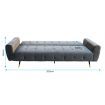 Sarantino Ava Tufted Velvet Sofa Bed  - Dark Grey