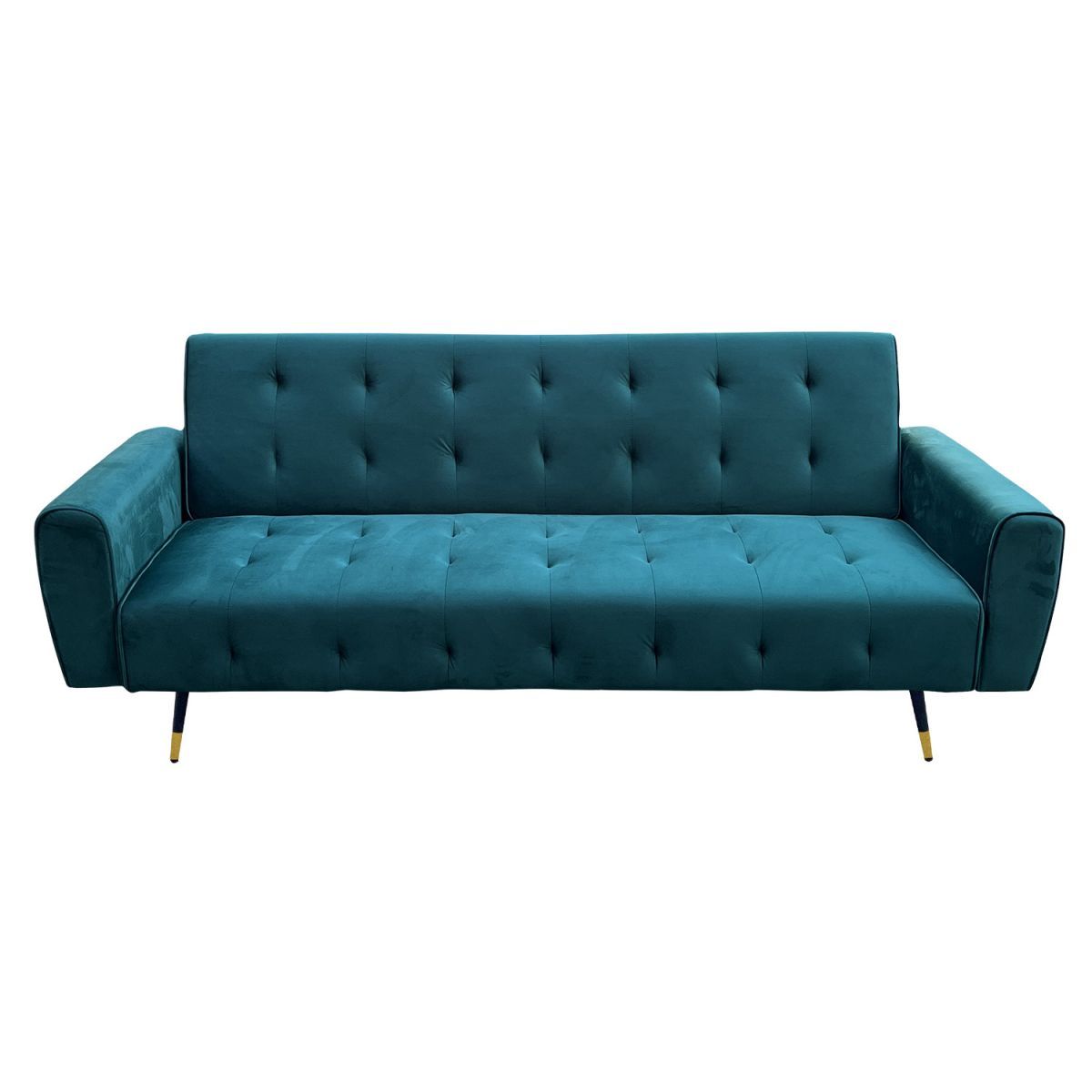 Sarantino Ava Tufted Velvet Sofa Bed  -Green