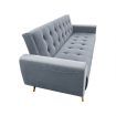 Sarantino Ava Tufted Velvet Sofa Bed  - Light Grey