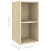 Wall-mounted TV Cabinet Sonoma Oak 37x37x72 cm Engineered Wood