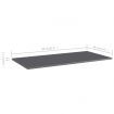 Bookshelf Boards 4 pcs High Gloss Grey 80x30x1.5 cm Engineered Wood