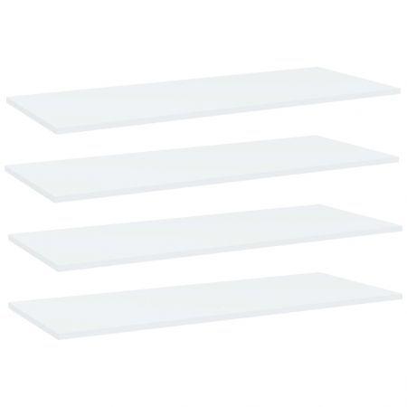 Bookshelf Boards 4 pcs White 100x40x1.5 cm Engineered Wood