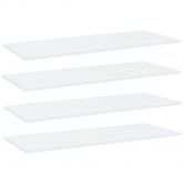 Bookshelf Boards 4 pcs White 100x40x1.5 cm Engineered Wood