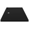 Rectangular ABS Shower Base Tray Black 70x100 cm