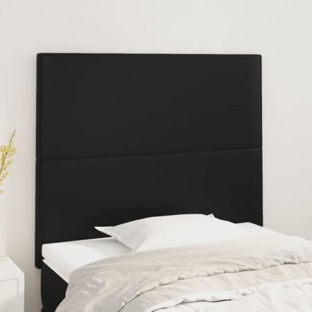 Headboards 2 pcs Black 80x5x78/88 cm Faux Leather