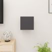Wall Mounted TV Cabinet High Gloss Grey 30.5x30x30 cm