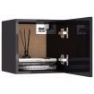 Wall Mounted TV Cabinet High Gloss Grey 30.5x30x30 cm