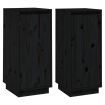 Sideboards 2 pcs Black 31.5x34x75 cm Solid Wood Pine