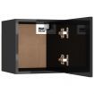 Wall Mounted TV Cabinet High Gloss Black 30.5x30x30 cm