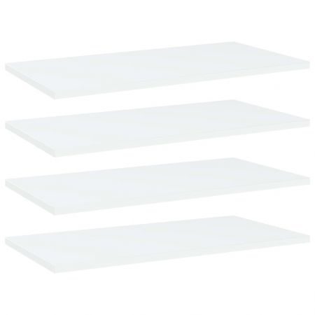 Bookshelf Boards 4 pcs White 60x30x1.5 cm Engineered Wood