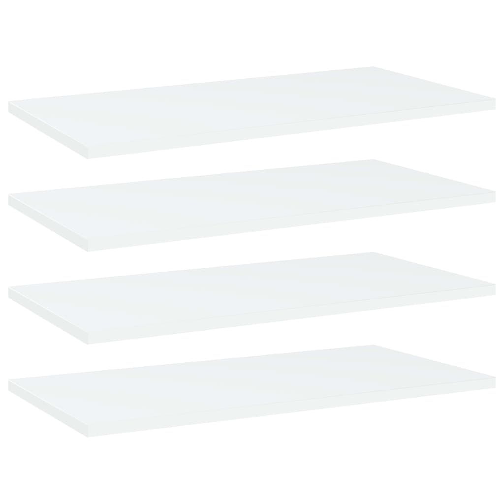 Bookshelf Boards 4 pcs White 60x30x1.5 cm Engineered Wood