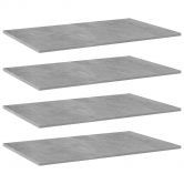 Bookshelf Boards 4 pcs Concrete Grey 80x50x1.5 cm Engineered Wood