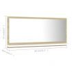 Bathroom Mirror White and Sonoma Oak 80x10.5x37 cm Engineered Wood