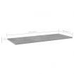 Bookshelf Boards 4 pcs Concrete Grey 100x40x1.5 cm Engineered Wood