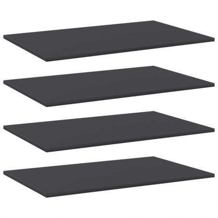 Bookshelf Boards 4 pcs Grey 80x50x1.5 cm Engineered Wood