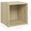 TV Cabinets 2 pcs Sonoma Oak 37x35x37 cm Engineered Wood