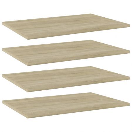 Bookshelf Boards 4 pcs Sonoma Oak 60x40x1.5 cm Engineered Wood